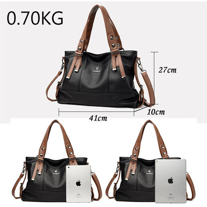 Bolsa Feminina Grande - Designer Luxo, Preta