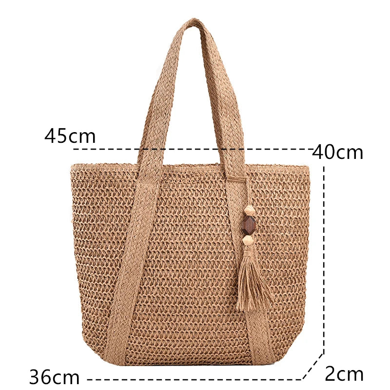 Bolsa Feminina de Palha Moda Praia.