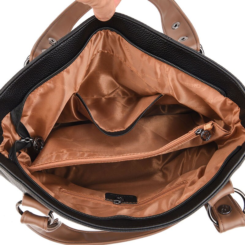 Bolsa Feminina Grande - Designer Luxo, Preta