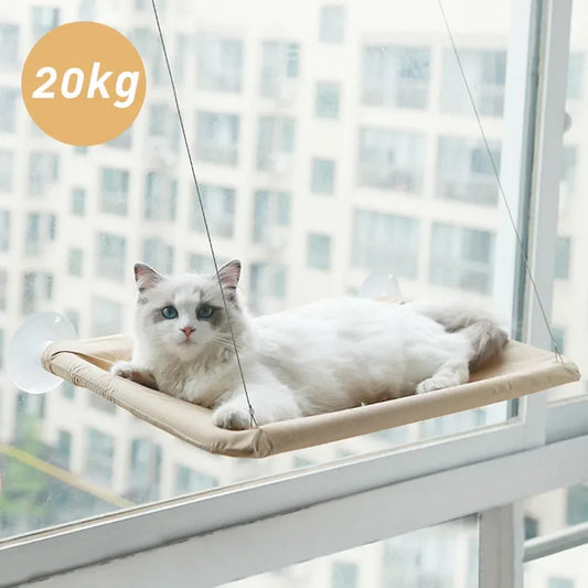 Cama de Gato 20kg, Suspensa, Rede Confortável, para Fixar na Janela